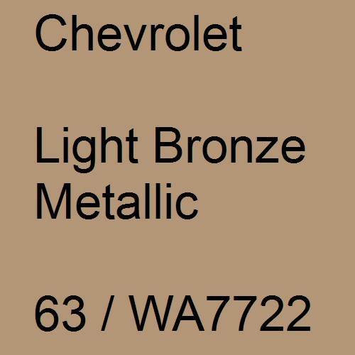 Chevrolet, Light Bronze Metallic, 63 / WA7722.